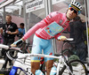 Vincenzo Nibali of Italy (Astana Pro Team) at the start of the stage 11 of the Giro di Italia 2013 from Tarvisio to Vajont (Erto e Casso). The stage 11 from Tarvisio to Vajont (Erto e Casso) was 182 km long and it was held on Wednesday, 15th of May 2013 in Italy.
