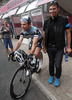 Mark Cavendish of Great Britain (Omega Pharma Quickstep Cycling Team) at the start of the stage 11 of the Giro di Italia 2013 from Tarvisio to Vajont (Erto e Casso). The stage 11 from Tarvisio to Vajont (Erto e Casso) was 182 km long and it was held on Wednesday, 15th of May 2013 in Italy.
