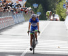 Third placed Stefano Pirazzi of Italy (Team Bardiani Valvole CSF Inox) finishing the stage 11 of the Giro di Italia 2013 from Tarvisio to Vajont (Erto e Casso). The stage 11 from Tarvisio to Vajont (Erto e Casso) was 182 km long and it was held on Wednesday, 15th of May 2013 in Italy.
