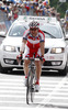 Vladimir Gusev of Russia (Katusha Team) finishing the stage 11 of the Giro di Italia 2013 from Tarvisio to Vajont (Erto e Casso). The stage 11 from Tarvisio to Vajont (Erto e Casso) was 182 km long and it was held on Wednesday, 15th of May 2013 in Italy.
