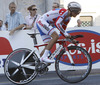 Artem Ovechkin of Russia (Team RusVelo) cycling during the individual time trial at the the first stage of Tour de Slovenie 2013. The first stage in Ljubljana centre was 8,8 km long and it was held on Thursday, 13th of June, 2013 in Ljubljana, Slovenia.
