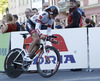 Jure Golcer of Slovenia (Tirol Cycling Team) cycling during the individual time trial at the the first stage of Tour de Slovenie 2013. The first stage in Ljubljana centre was 8,8 km long and it was held on Thursday, 13th of June, 2013 in Ljubljana, Slovenia.
