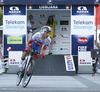 Klemen Stimulak of Slovenia (Team Adria Mobil) cycling during the individual time trial at the the first stage of Tour de Slovenie 2013. The first stage in Ljubljana centre was 8,8 km long and it was held on Thursday, 13th of June, 2013 in Ljubljana, Slovenia.
