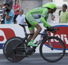 Stefano Pirazzi of Italy (Team Bardiani Valvole - CSF Inox) cycling during the individual time trial at the the first stage of Tour de Slovenie 2013. The first stage in Ljubljana centre was 8,8 km long and it was held on Thursday, 13th of June, 2013 in Ljubljana, Slovenia.
