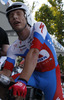 Klemen Stimulak of Slovenia (Team Adria Mobil) at the finish of the individual time trial at the the first stage of Tour de Slovenie 2013. The first stage in Ljubljana centre was 8,8 km long and it was held on Thursday, 13th of June, 2013 in Ljubljana, Slovenia.
