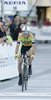 Tadej Valjavec of Slovenia (Team Sava Kranj) finishing the individual time trial at the the first stage of Tour de Slovenie 2013. The first stage in Ljubljana centre was 8,8 km long and it was held on Thursday, 13th of June, 2013 in Ljubljana, Slovenia.
