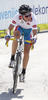 Kirill Sveshnikov of Russia (Team Lokosphinx) in white jersey cycling during the second stage of Tour de Slovenie 2013. The second stage from Kocevje to Visnja Gora was 171,3 km long and it was held on Friday, 14th of June, 2013 in Slovenia.
