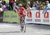 Third placed Patrik Sinkewitz of Germany (Team Meridiana Kamen) finishing the third stage of Tour de Slovenie 2013. The third stage from Skofja Loka to Vrsic was 170 km long and it was held on Saturday, 15th of June, 2013 in Slovenia.
