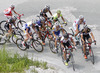 Cyclists climbing at hill Sorica at the third stage of Tour de Slovenie 2013. The third stage from Skofja Loka to Vrsic was 170 km long and it was held on Saturday, 15th of June, 2013 in Slovenia.
