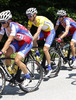 Radoslav Rogina of Croatia (Team Adria Mobil) in the middle cycling during the fourth stage of Tour de Slovenie 2013. The fourth stage from Brezice to Novo mesto was 155,8 km long and it was held on Sunday, 16th of June, 2013 in Slovenia.
