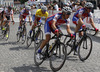 Team Adria Mobil cycling during the fourth stage of Tour de Slovenie 2013. The fourth stage from Brezice to Novo mesto was 155,8 km long and it was held on Sunday, 16th of June, 2013 in Slovenia.
