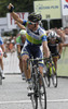 Winner Brett Lancaster of Australia (Team Orica - GreenEDGE) finishing the fourth stage of Tour de Slovenie 2013. The fourth stage from Brezice to Novo mesto was 155,8 km long and it was held on Sunday, 16th of June, 2013 in Slovenia.
