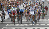 Winner Marcel Kittel of Germany (Team Argos Shimano)  finishing the first stage of 100th Tour de France 2013. The first stage from Porto Calvi to Bastia was 213 km long and it was held on Saturday, 29th of June, 2013 in Corsica, France.

