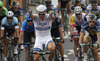 Winner Marcel Kittel of Germany (Team Argos Shimano)  finishing the first stage of 100th Tour de France 2013. The first stage from Porto Calvi to Bastia was 213 km long and it was held on Saturday, 29th of June, 2013 in Corsica, France.
