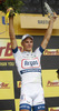 Winner Marcel Kittel of Germany (Team Argos Shimano) at the flower ceremony of the first stage of 100th Tour de France 2013. The first stage from Porto Calvi to Bastia was 213 km long and it was held on Saturday, 29th of June, 2013 in Corsica, France.
