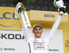 Winner Marcel Kittel of Germany (Team Argos Shimano) in white jersey at the flower ceremony of the first stage of 100th Tour de France 2013. The first stage from Porto Calvi to Bastia was 213 km long and it was held on Saturday, 29th of June, 2013 in Corsica, France.
