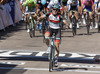 Winner Jan Bakelants of Belgium (Team Radioshack Leopard) finishing the second stage of 100th Tour de France 2013. The second stage from Bastia to Ajaccio was 156 km long and it was held on Sunday, 30th of June, 2013 in Corsica, France.
