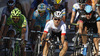 Peter Sagan of Slovakia (Team Cannondale), Michal Kwiatkowski of Poland (Team Omega Pharma â€“ Quick Step) and Edvald Boasson Hagen of Norway (Team Sky Procycling) finishing the second stage of 100th Tour de France 2013. The second stage from Bastia to Ajaccio was 156 km long and it was held on Sunday, 30th of June, 2013 in Corsica, France.
