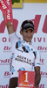 Blel Kadri of France (Team AG2R La Mondiale) as winner in Brandt competitive at the flower ceremony of the second stage of 100th Tour de France 2013. The second stage from Bastia to Ajaccio was 156 km long and it was held on Sunday, 30th of June, 2013 in Corsica, France.
