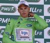 Marcel Kittel of Germany (Team Argos - Shimano) in green jersey at the flower ceremony of the second stage of 100th Tour de France 2013. The second stage from Bastia to Ajaccio was 156 km long and it was held on Sunday, 30th of June, 2013 in Corsica, France.
