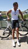 Ex rider Mario Cipollini of Italy visiting the finish of the second stage of 100th Tour de France 2013. The second stage from Bastia to Ajaccio was 156 km long and it was held on Sunday, 30th of June, 2013 in Corsica, France.
