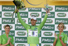 Peter Sagan of Slovakia (Team Cannondale) in green jersey as the best rider in points classification at the flower ceremony of the third stage of 100th Tour de France 2013. The third stage from Ajaccio to Calvi was 145,5 km long and it was held on Monday, 1st of July, 2013 in Corsica, France.
