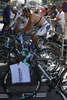 Team Vacansoleil - DCM is preparing before the start of the team time trial of the fourth stage of 100th Tour de France 2013. The team time trial of the fourth stage in Nice was 25 km long and it was held on Tuesday. 2nd of July, 2013 in Nice, France.
