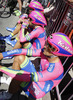 Team Lampre Merida before the start of the team time trial of the fourth stage of 100th Tour de France 2013. The team time trial of the fourth stage in Nice was 25 km long and it was held on Tuesday. 2nd of July, 2013 in Nice, France.
