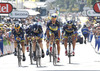 Team Saxo - Tinkoff riding during the team time trial of the fourth stage of 100th Tour de France 2013. The team time trial of the fourth stage in Nice was 25 km long and it was held on Tuesday. 2nd of July, 2013 in Nice, France.
