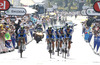 Team Orica GreenEDGE riding during the team time trial of the fourth stage of 100th Tour de France 2013. The team time trial of the fourth stage in Nice was 25 km long and it was held on Tuesday. 2nd of July, 2013 in Nice, France.
