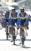 Team Orica GreenEDGE riding during the team time trial of the fourth stage of 100th Tour de France 2013. The team time trial of the fourth stage in Nice was 25 km long and it was held on Tuesday. 2nd of July, 2013 in Nice, France.
