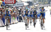 Team Orica GreenEDGE riding during the team time trial of the fourth stage of 100th Tour de France 2013. The team time trial of the fourth stage in Nice was 25 km long and it was held on Tuesday. 2nd of July, 2013 in Nice, France.
