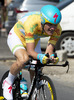 Kevin Seeldraeyers, BEL, Astana Pro Team in yellow jersey during the 65th Tour of Austria, Stage 7, Podersdorf, Timetrail, Austria on 2013/07/06.
