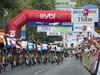 Peloton ruding through Vienna during the 65th Tour of Austria, Stage 8, from Podersdorf to Vienna / Burgtheater, Austria on 2013/07/07.
