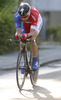 Matej Mugerli of Slovenia (Team Adria Mobil) during the individual time trial of the first stage  of the Tour de Slovenie 2014. Individual time trial of the first stage of the Tour de Slovenie was 8,8km long and it was held on Thursday, 19th of June, 2014 in Ljubljana, Slovenija.
