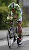 Kristijan Koren of Slovenia (Team Cannondalle) during the individual time trial of the first stage  of the Tour de Slovenie 2014. Individual time trial of the first stage of the Tour de Slovenie was 8,8km long and it was held on Thursday, 19th of June, 2014 in Ljubljana, Slovenija.
