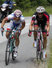 Emanuele Sella of Italy (Androni Giocattoli - Venezuela) and Stefano Tonin of Italy (Area Zerro Pro Team) at GC Vagovka (III. category) during the second stage of the Tour de Slovenie 2014. Second stage of the Tour de Slovenie from Ribnica to Kocevje was 160,7 km long and it was held on Friday, 20th of June, 2014 in Slovenija.
