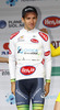 Simon Yates of Great Britain (Team Orica Green Edge) in white jersey as the best young rider Under 23 at the flower ceremony of the second stage of the Tour de Slovenie 2014. Second stage of the Tour de Slovenie from Ribnica to Kocevje was 160,7 km long and it was held on Friday, 20th of June, 2014 in Slovenija.
