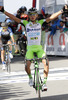 Winner Francesco Manuel Bongiorno of Italy (Team Bardiani Csf Inox) finishing the third stage of the Tour de Slovenie 2014. Third stage of the Tour de Slovenie from Rogaska Slatina to Sveti Trije kralji was 192 km long and it was held on Saturday, 21st of June, 2014 in Slovenija.
