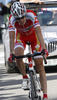 Third Iinur Zakarin of Russia (Team Rusvelo) finishing the third stage of the Tour de Slovenie 2014. Third stage of the Tour de Slovenie from Rogaska Slatina to Sveti Trije kralji was 192 km long and it was held on Saturday, 21st of June, 2014 in Slovenija.
