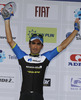 Second placed Tiago Machado of Portugal (Team Netap Endura) at the flower ceremony of the third stage of the Tour de Slovenie 2014. Third stage of the Tour de Slovenie from Rogaska Slatina to Sveti Trije kralji was 192 km long and it was held on Saturday, 21st of June, 2014 in Slovenija.
