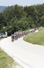 Peloton at GC Slivna (III. category) during the fourth stage of the Tour de Slovenie 2014. The fourth stage of the Tour de Slovenie from Skofja Loka to Novo mesto was 153 km long and it was held on Sunday, 22nd of June, 2014 in Slovenija.

