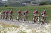 Team Lampre Merida during the fourth stage of the Tour de Slovenie 2014. The fourth stage of the Tour de Slovenie from Skofja Loka to Novo mesto was 153 km long and it was held on Sunday, 22nd of June, 2014 in Slovenija.
