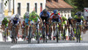 Tom Van Asbroeck of Belgium (Team Top Sport Vlaandern Balloise), Borut Bozic of Slovenia (National Team Slovenija), Elia Viviani of Italy (Team Cannondalle), Blaz Jarc of Slovenia (Team Netap Endura), Michael Matthews of Australia (Team Orica Green Edge) and Eduard Grosu of Romania (Team Vinni Fantini Nippo) finishing the fourth stage of the Tour de Slovenie 2014. The fourth stage of the Tour de Slovenie from Skofja Loka to Novo mesto was 153 km long and it was held on Sunday, 22nd of June, 2014 in Slovenija.
