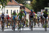 In the middle stage winner Elia Viviani of Italy (Team Cannondalle) finishing the fourth stage of the Tour de Slovenie 2014. The fourth stage of the Tour de Slovenie from Skofja Loka to Novo mesto was 153 km long and it was held on Sunday, 22nd of June, 2014 in Slovenija.
