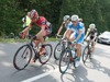 Dejan Bajt of Slowenia, Guillaume Bonnafond of France and Daniel Lehner of Austria during the Tour of Austria, 1st Stage, from Morbisch to Scheibbs, Morbisch, Austria on 2015/07/05.
