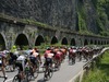 Maingroup at Frohnleiten during the Tour of Austria, 3rd Stage, from Windischgarsten to Judendorf, Windischgarsten, Austria on 2015/07/07.
