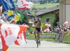 First paced Johann van Zyl of Republic South Africa during the Tour of Austria, 5th Stage, from Drobollach to Matrei in Osttirol, Matrei, Austria on 2015/07/09.
