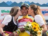 Overall Leader Victor Gonzalez de la Parte of Spain during the Tour of Austria, 6th Stage, from Lienz to the Kitzbuhler Horn, Kitzbuehel, Austria on 2015/07/10.
