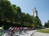 The peleton in Tyrol during the Tour of Austria, 7th Stage, from Kitzbuehl to Innsbruck, Austria on 2015/07/11.
